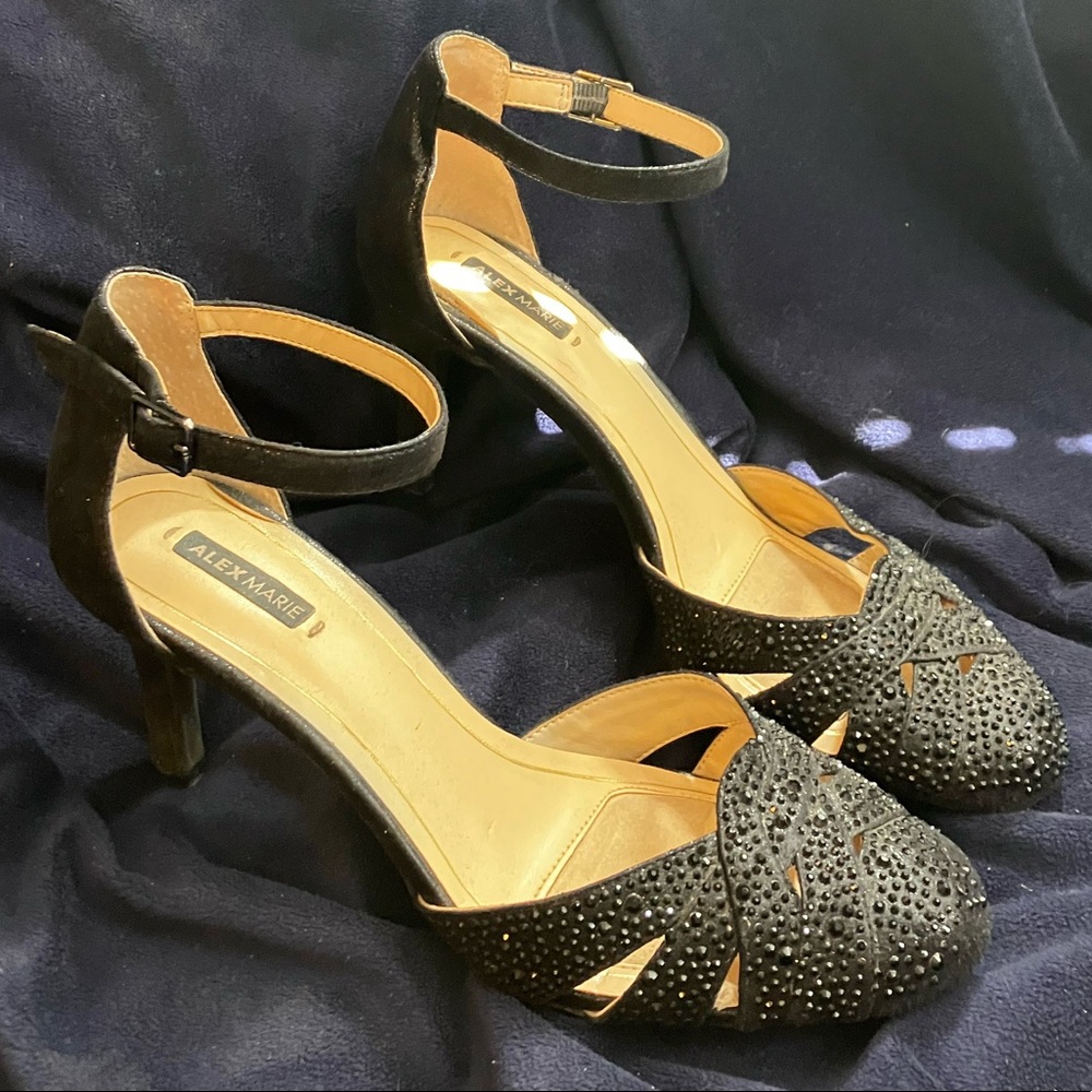 Alex Marie Sparkle Black Dance Heels